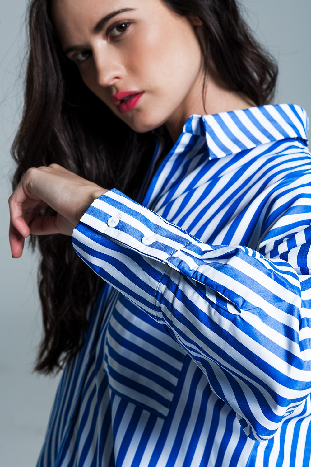 Cary's Blue Stripe Blouse