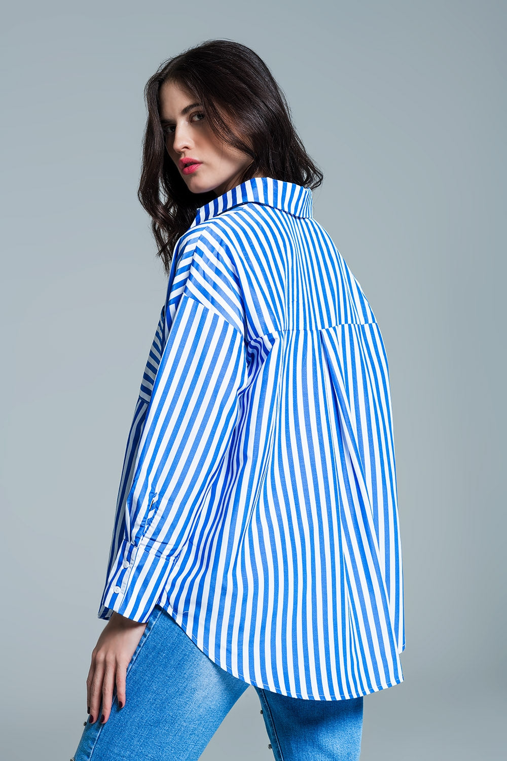 Cary's Blue Stripe Blouse