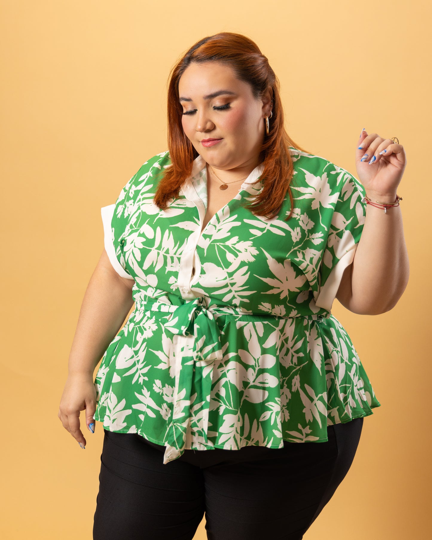 Curvy Print High Lo Top