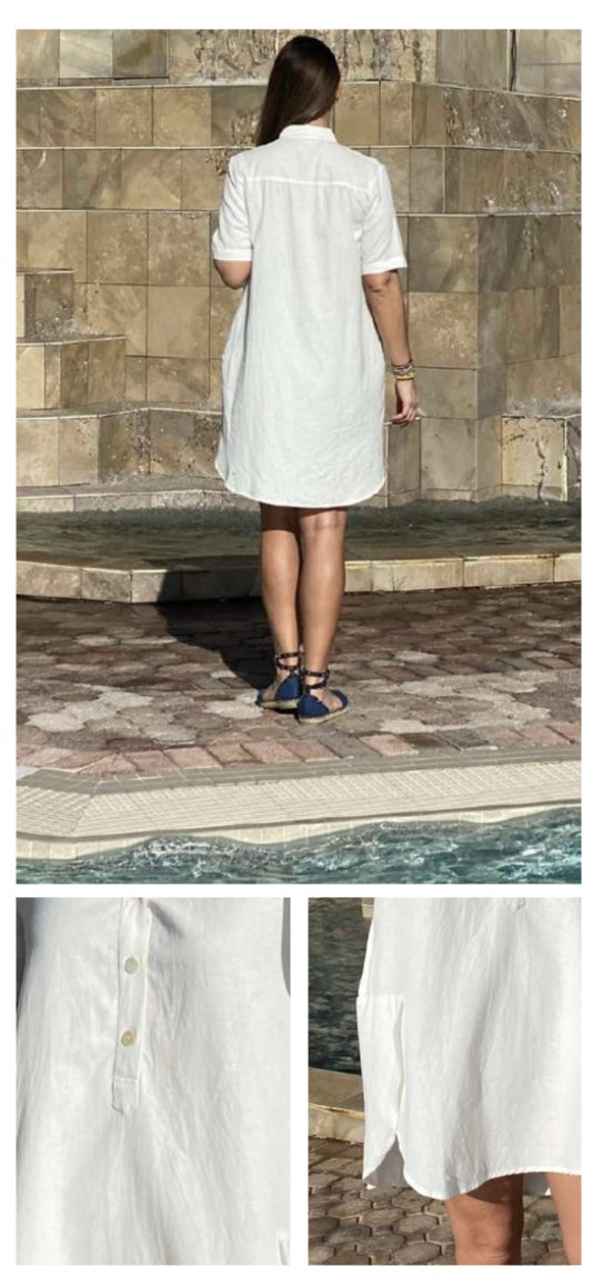 Gretchen's Shirt Dress with Short Sleeve