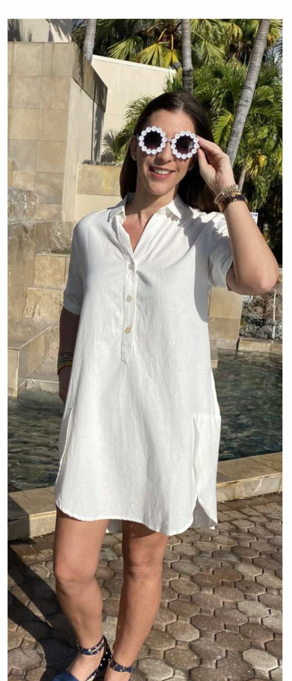 Gretchen's Shirt Dress with Short Sleeve