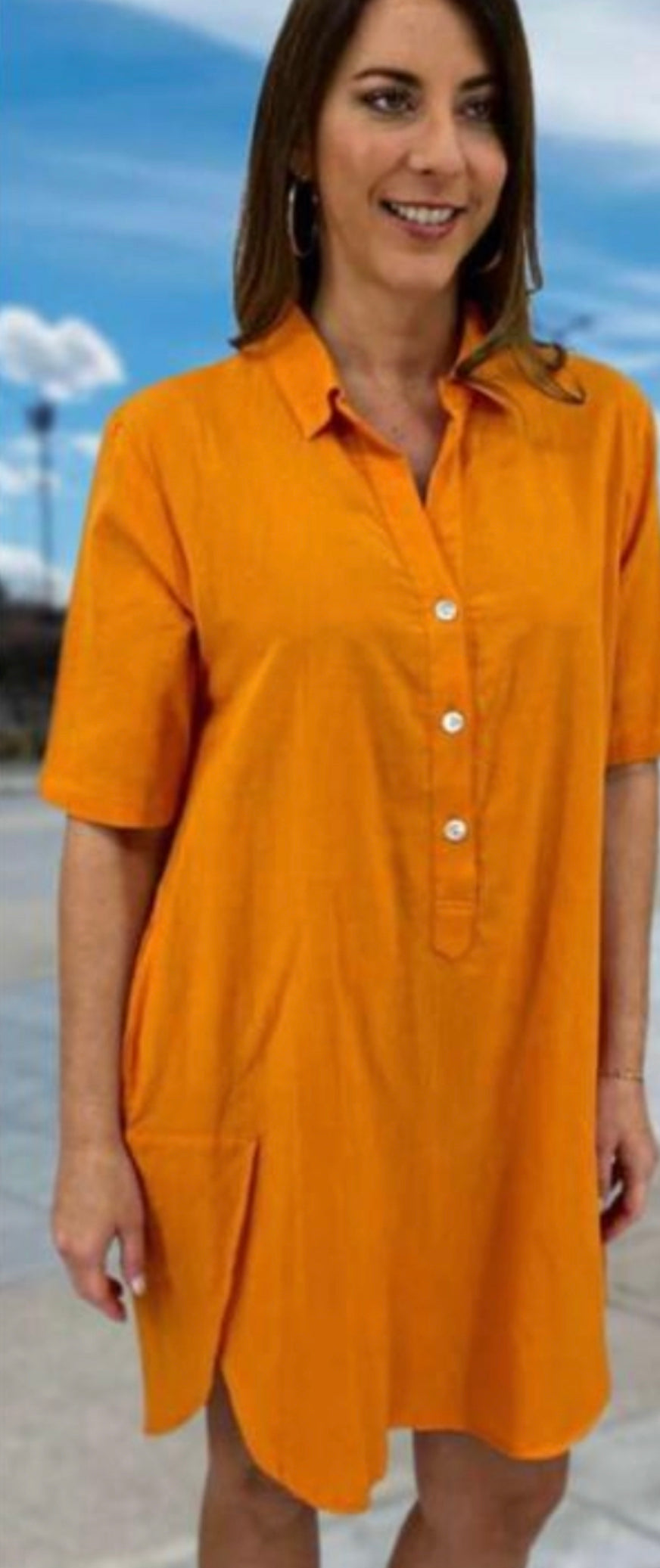 Gretchen's Shirt Dress with Short Sleeve