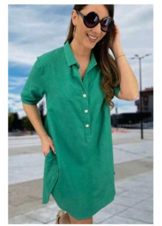 Gretchen's Shirt Dress with Short Sleeve