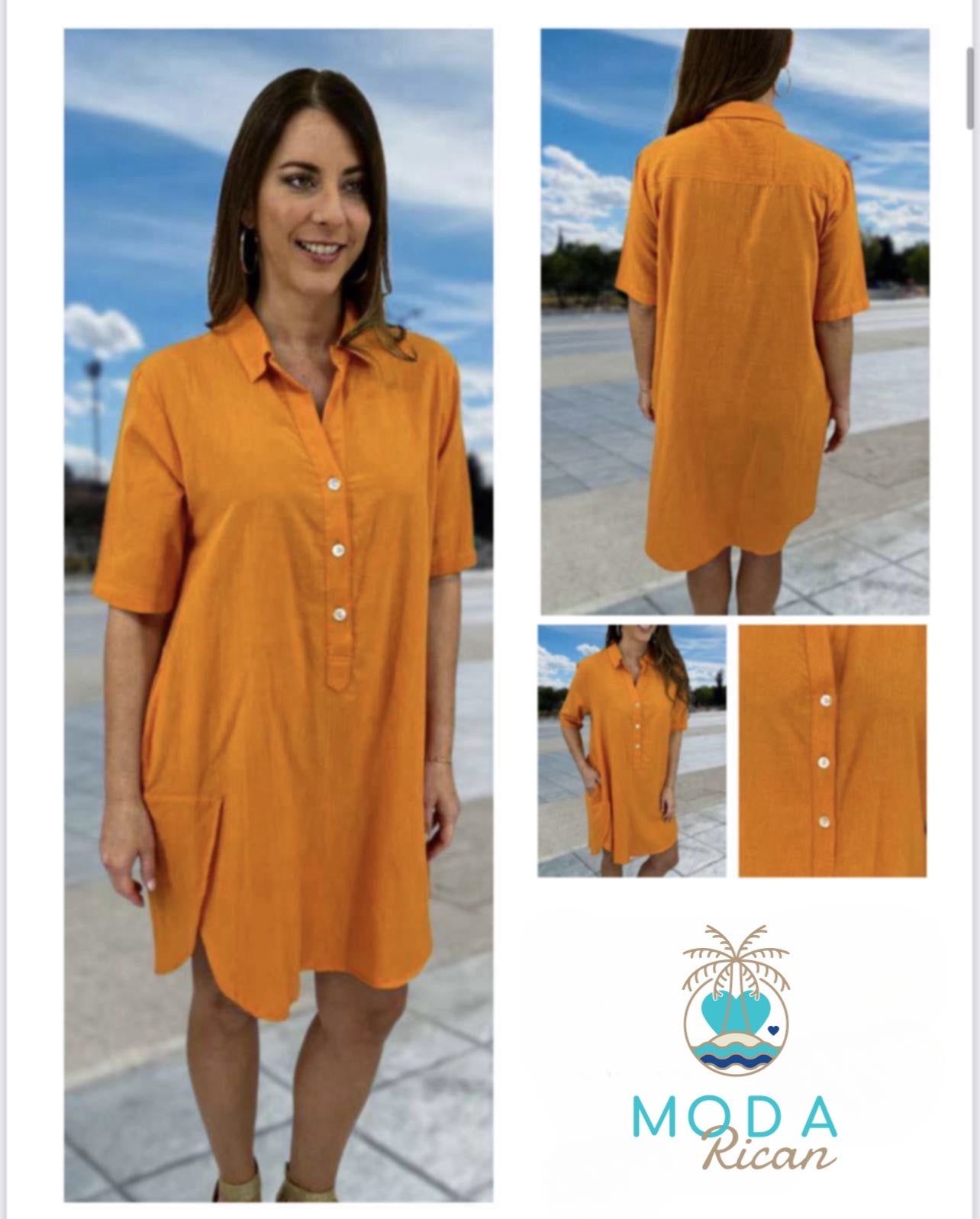 Gretchen's Shirt Dress with Short Sleeve